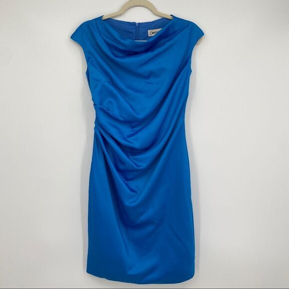 🐇 Metisu Dress Drape Electric Blue Size Medium - Picture 1 of 12
